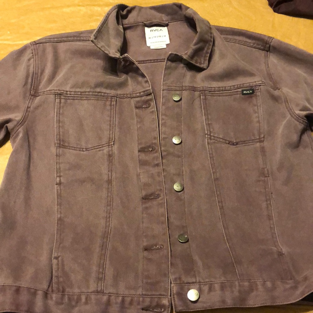 RVCA  dark purple jean jacket